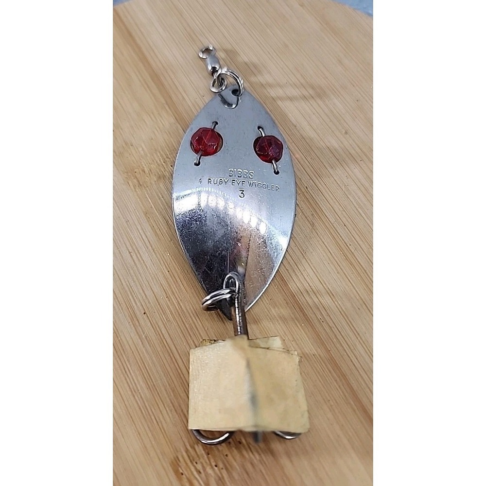 VINTAGE Gibbs LUCKY STRIKE RED EYE Wiggler FISHING LURE PIKE MUSKY LURE‎